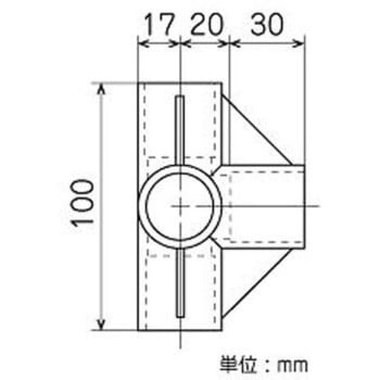 [パイプラック用]4方向プラスチックジョイント(アイボリー) EA976BYシリーズ エスコ
