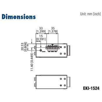 (1/2/4ポート)シリアルデバイスサーバ【DINレール取付】 Advantech(アドバンテック)