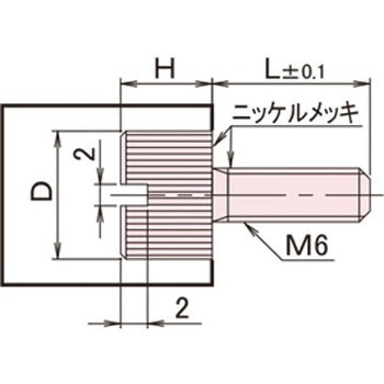 黄銅 ローレットツマミ(スリ割付) - 廣杉計器