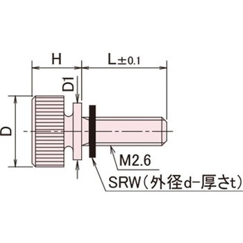 ローレットツマミ Cタイプ/金メッキ/シリコン 廣杉計器