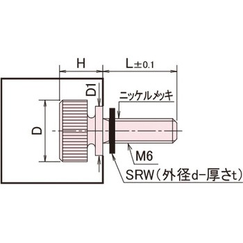 ローレットツマミ Cタイプ/ミクロブラック/シリコン 廣杉計器