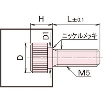 ローレットツマミ Dタイプ/ミクロブラック 廣杉計器