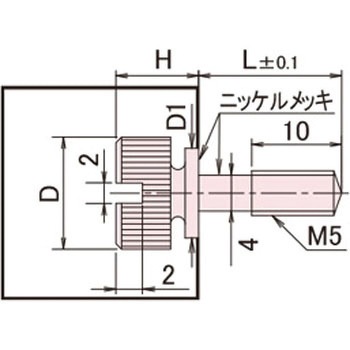 ローレットツマミ Eタイプ/ミクロブラック 廣杉計器