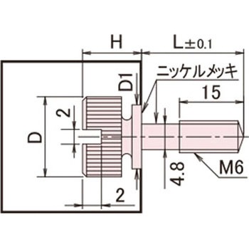 ローレットツマミ Eタイプ/ミクロブラック 廣杉計器
