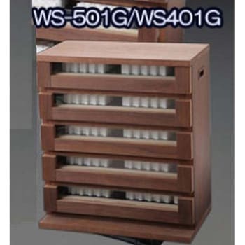 木製ストッカ付きピンゲージセット 1級 トビ寸法0.01mm WS-401シリーズ アイゼン