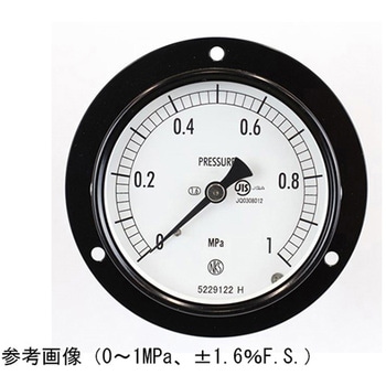 普通形圧力計(Φ75)埋込形D枠(取付穴) AC15-281シリーズ 長野計器