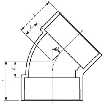 DV継手45°エルボ 東栄管機