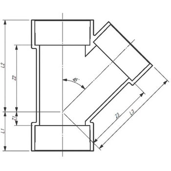 DV継手45°ワイ 東栄管機 DV継手(排水用) 【通販モノタロウ】