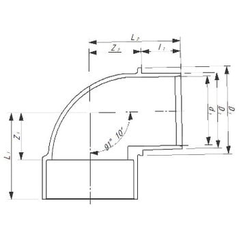 DV継手90°片受片差しエルボ 東栄管機 DV継手(排水用) 【通販モノタロウ】