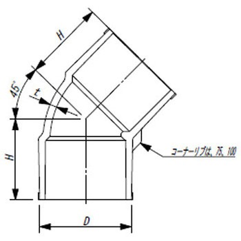 TS継手45°エルボ 東栄管機