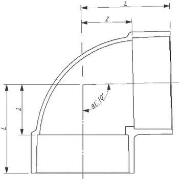 VU継手90°エルボ 東栄管機 VU継手(排水用) 【通販モノタロウ】