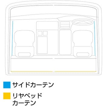 トラックカーテン ぐーすか ブラック アコーディオン式 JET INOUE(ジェットイノウエ)