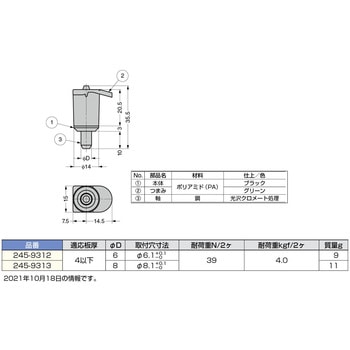 レバー付 ピボットヒンジ LAMP(スガツネ工業)