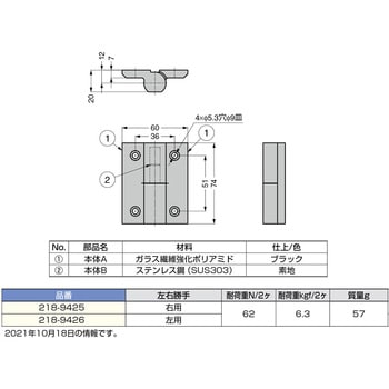 樹脂製抜き差し蝶番 スガツネ(LAMP) 【通販モノタロウ】