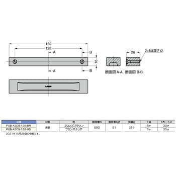 PXB-AS09-128-BR ハンドル 1個 スガツネ(LAMP) 【通販サイトMonotaRO】