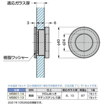 M5B01-13 ガラスドア用引手 1セット スガツネ(LAMP) 【通販サイト