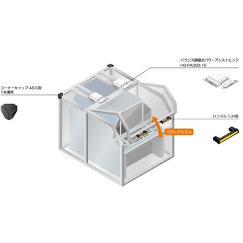 バランス調整式パワーアシストヒンジ LAMP(スガツネ工業)