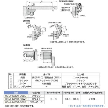 ダンパーヒンジ HG-JHM20T型 LAMP(スガツネ工業)