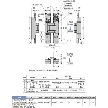 三次元調整機能付隠し蝶番 - LAMP(スガツネ工業)