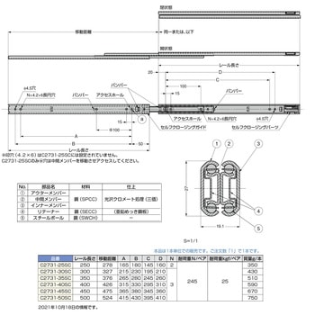 スライドレール LAMP(スガツネ工業)