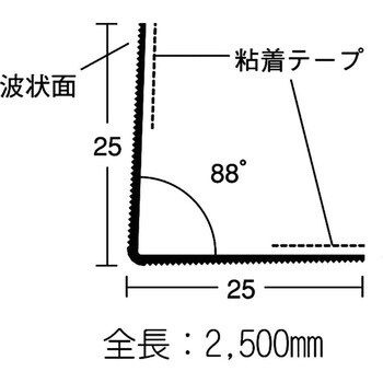 12-7333 DX-KPコーナー25(非塩ビ) KLASS(クラス)(旧極東産機) ABS複合