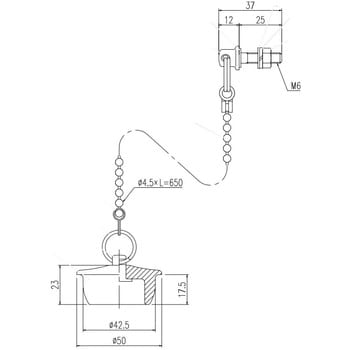 浴槽用鎖付ゴム栓 LIXIL(INAX) 風呂栓 【通販モノタロウ】