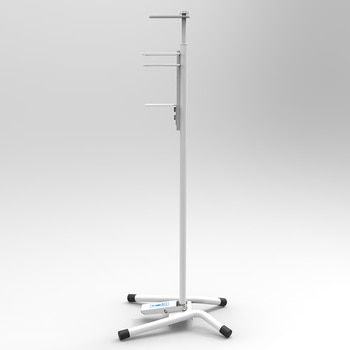 足踏み消毒ポンプスタンド/ホワイト ナカバヤシ