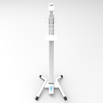 足踏み消毒ポンプスタンド/ホワイト ナカバヤシ