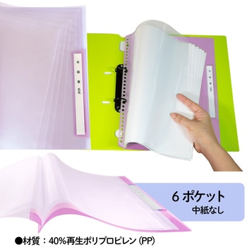 年組氏名リフィール式クリアファイル 6ポケット (2/4/30穴共用) PLUS(プラス)[文具]