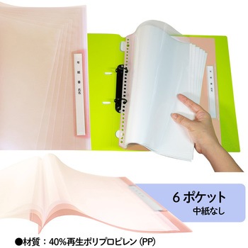 年組氏名リフィール式クリアファイル 6ポケット (2/4/30穴共用) PLUS(プラス)[文具]