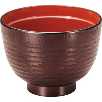 耐熱荒筋木目汁椀 和美作日