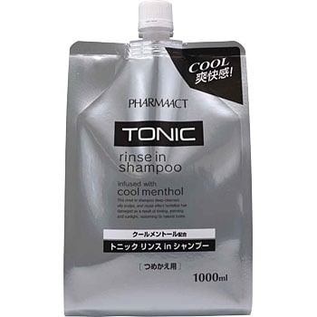 詰替 ファーマアクト クールトニック リンスインシャンプー 1個(1000mL