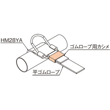 平ゴム用金具カシメ 20mm幅用 TMEHジャパン