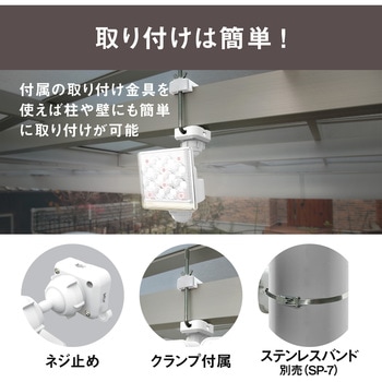 12Wフリーアーム式LEDセンサーライト リモコン付 ライテックス(ムサシ)