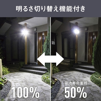 5W×1灯フリーアーム式LEDソーラーセンサーライト ライテックス(ムサシ)