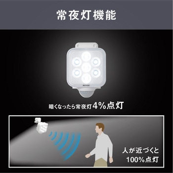 5W×1灯フリーアーム式LEDソーラーセンサーライト ライテックス(ムサシ)
