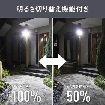 5W×2灯フリーアーム式LEDソーラーセンサーライト ライテックス(ムサシ)