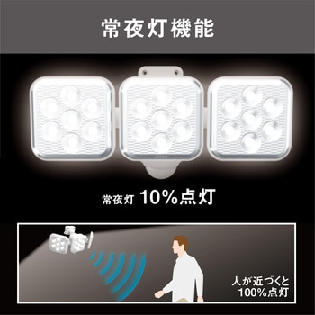 5W×3灯フリーアーム式LEDソーラーセンサーライト ライテックス