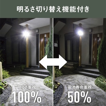 5W×2灯フリーアーム式LED乾電池センサーライト ライテックス
