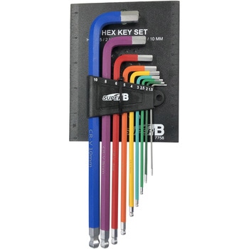 7758 六角レンチセット 色付 SUPER B