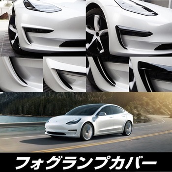 TESLA Model3専用 フォグランプカバー アイライン 左右セット MAD MAX(マッドマックス)