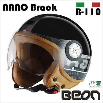 BEON スモールジェットヘルメット B110 NANO MAD MAX(マッドマックス) オープンフェイス・ジェットタイプ 【通販モノタロウ】