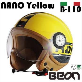 BE-NANO-YE-XL BEON スモールジェットヘルメット B110 NANO 1個 MAD