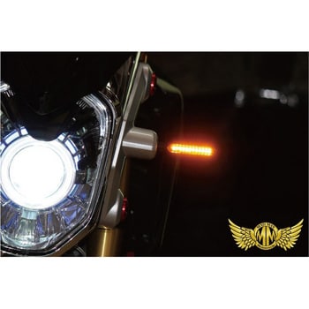 好評国産オートバイ用 LED12連 流れるウィンカー シーケンシャル クリア 2個セット パーツ