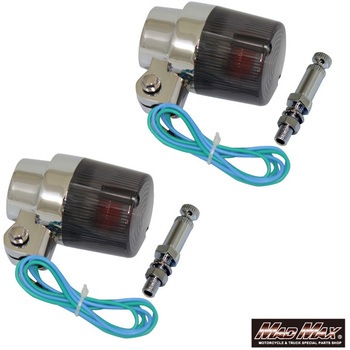 汎用 丸型 ヨーロピアンウィンカー 取付ステー付き MAD MAX(マッドマックス)