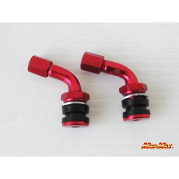 チューブレスバルブ  L字型 レッド 10mm MAD MAX(マッドマックス)