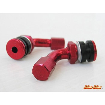 チューブレスバルブ  L字型 レッド 10mm MAD MAX(マッドマックス)