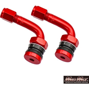 MM50-0183R チューブレスバルブ L字型 レッド 10mm MAD MAX