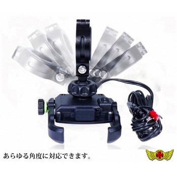 バイク用 USB付き スマートフォンホルダー 360度回転 5V/2.5A QC3.0 防水仕様 落下防止バンド付き MAD MAX(マッドマックス)