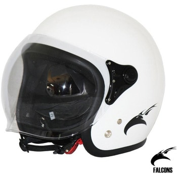 MT-FJ02WH-FR バイク用 FALCONS スモールジェットヘルメット クリア ...